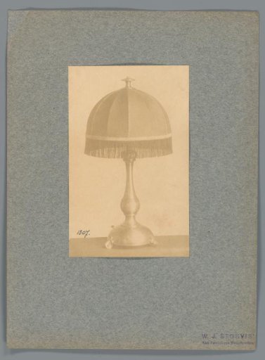 Photographic reproduction of a lamp from W.J. Stokvis' Royal Factory of Metalwork