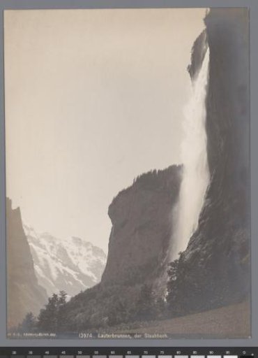 View of the Staubbach Falls near Lauterbrunnen