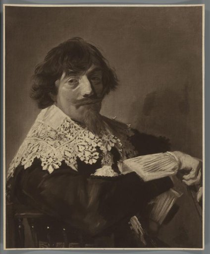 Photographic reproduction of a painted portrait of Jan van de Poll by Frans Hals