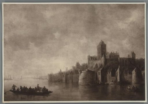 Photographic reproduction of the painting The Valkhof in Nijmegen by Jan van Goyen