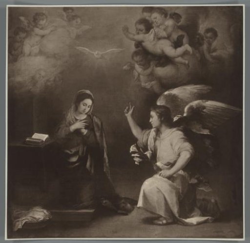 Photographic reproduction of the painting The Annunciation to Mary by Bartolomé Esteban Murillo