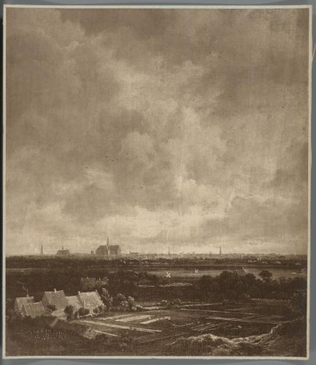 Photographic reproduction of the painting View of Haarlem from the Northwest, with the Bleaching Grounds in the Foreground, by Jacob Isaacksz van Ruisdael