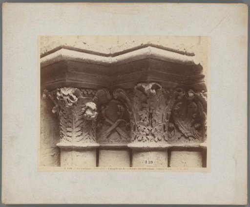 Photographic reproduction of a set of capitals from the Cathedral of Laon