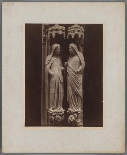 Photographic reproduction of the statue The Visitation from the Cathedral of Chartres