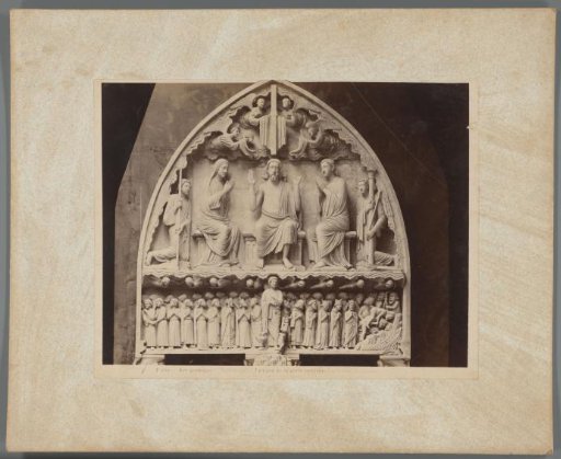 Photographic reproduction of a tympanum from the Cathedral of Chartres