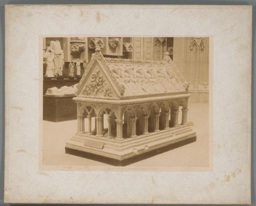 Photographic reproduction of the tomb of Saint Étienne from the Abbey of Aubazine, France