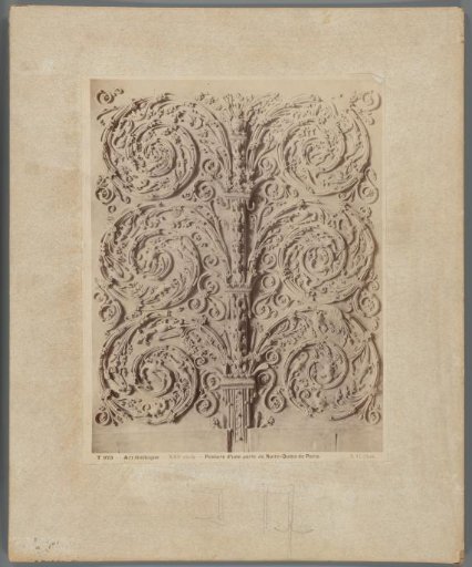 Photographic reproduction of a detail of a door of Notre-Dame de Paris