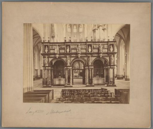 View of the Renaissance rood screen of St. John's Cathedral in 's-Hertogenbosch