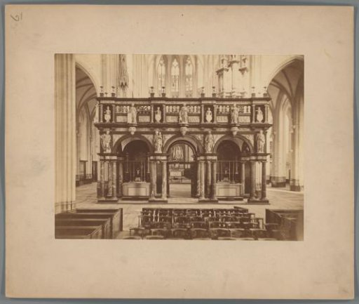 View of the Renaissance rood screen of St. John's Cathedral in 's-Hertogenbosch