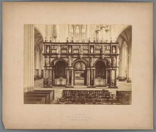 View of the Renaissance rood screen of St. John's Cathedral in 's-Hertogenbosch