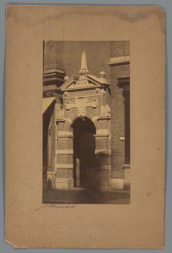 View of a gate with access to a school