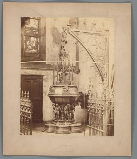 Baptismal font in St. John's Cathedral in 's-Hertogenbosch
