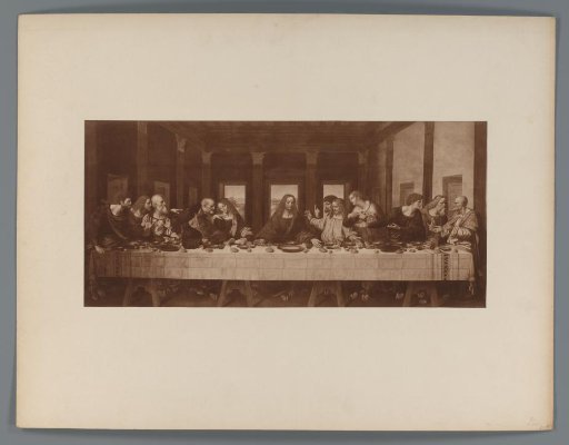 Photographic reproduction of a copy after the fresco The Last Supper by Leonardo da Vinci