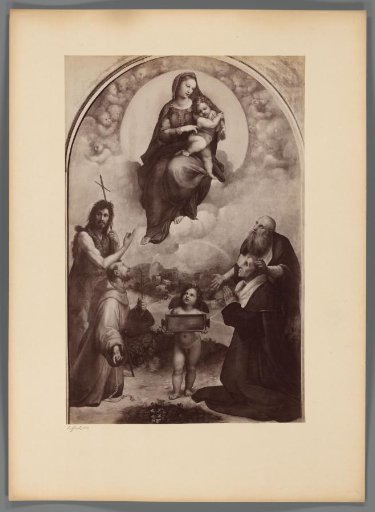 Photographic reproduction of the Madonna of Foligno by Raphael