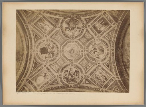 Photographic reproduction of the ceiling of the Stanza della Segnatura by Raphael