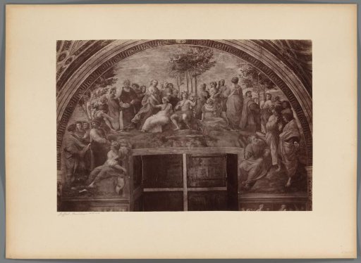 Photographic Reproduction of a Fresco Depicting Parnassus in the Stanza della Segnatura by Raphael