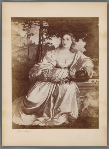 Photographic reproduction of a detail from The Heavenly and Earthly Love by Titian