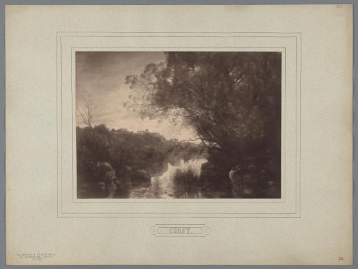 Photographic reproduction of a painting by Camille Corot (landscape)