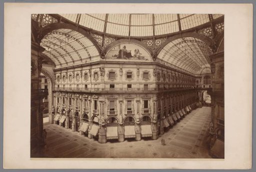 Interior of the Galleria Vittorio Emanuele II in Milan, Italy