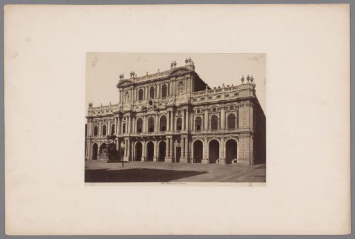 Facade of the Palazzo Carignano in Turin, Italy