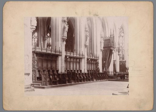 View of the choir stalls of the Sint-Janskathedraal in 's-Hertogenbosch
