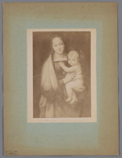 Photographic reproduction of the painting Madonna del Granduca by Raphael in the Galleria Pitti in Florence, Italy