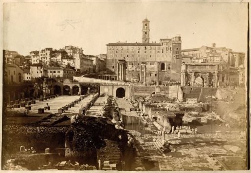 View of the Roman Forum in Rome, Italy