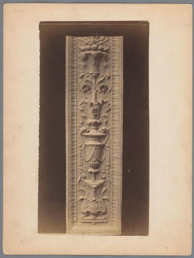 Relief with vases and arabesques