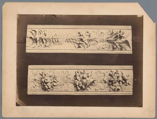 Two reliefs with plant motifs and birds