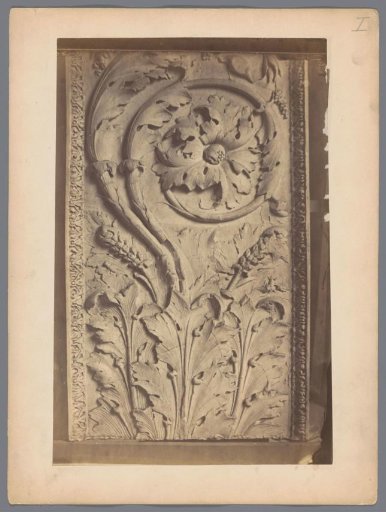 Relief with a floral motif