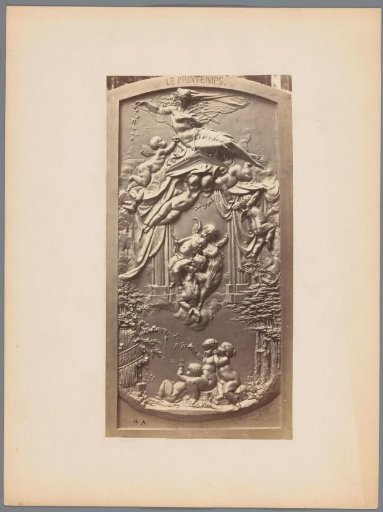 Relief with allegory of spring, with (presumably) Flora and putti