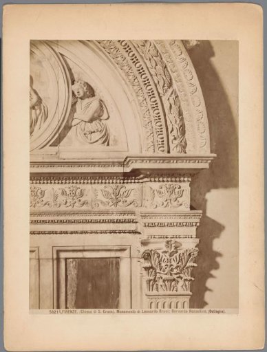 Part of the tomb of Leonardo Bruni in Santa Croce, Florence