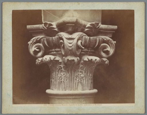 Capital in the courtyard of the Palazzo Riccardi in Florence