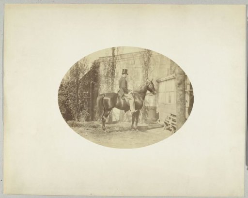 Oval equestrian portrait (possibly A.E. Simon Thomas)