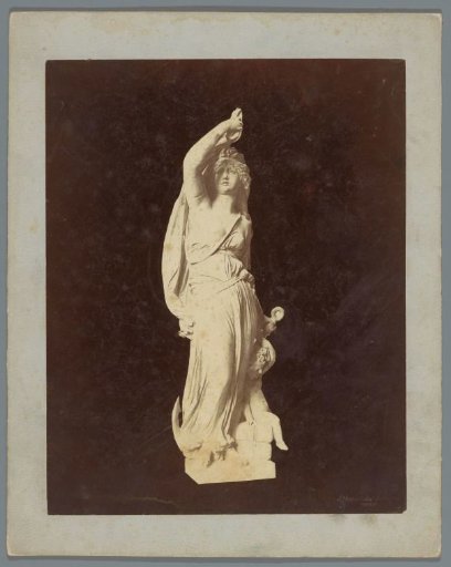 Statue of (presumably) Hope with an anchor and a child figure