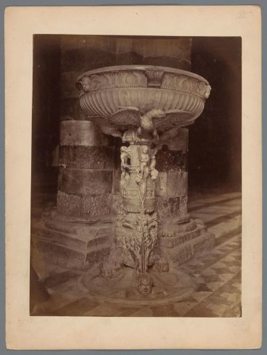 Holy water font in the Cathedral of Siena