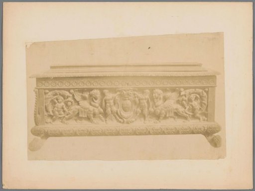 Chest with a relief of sphinxes and satyrs