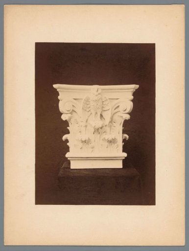 Capital with acanthus leaves and an owl