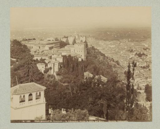 View of Granada and the Alhambra, seen from the Silla del Moro