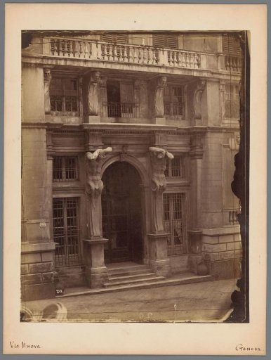 Façade of the Palazzo Brignole on the Via Nuova (Via Garibaldi) in Genoa