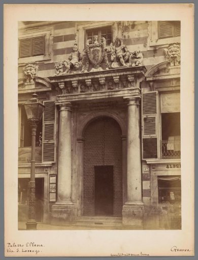 Façade of the Palazzo Elena in Genoa