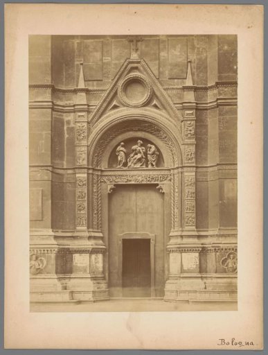 Right door of the Basilica of Saint Petronius in Bologna