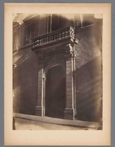 View of a monumental gate, presumably in Italy