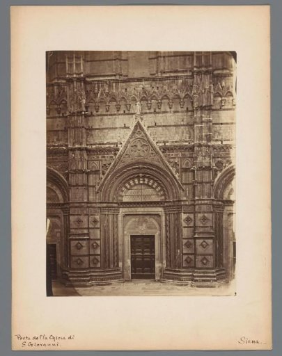 Portal of the Battistero di San Giovanni in Siena