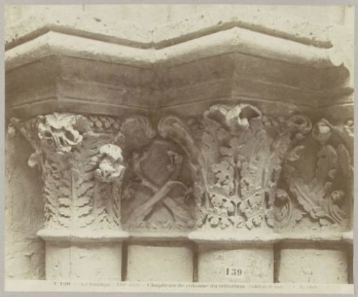 Capitals with leaf motif, Laon Cathedral