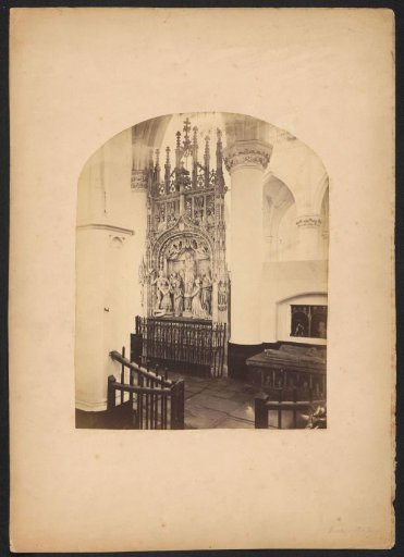 Interior of the Our Lady's Church in Breda with a view of the tomb monument of Engelbrecht I of Nassau
