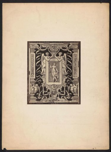 Ornamental print on a wall