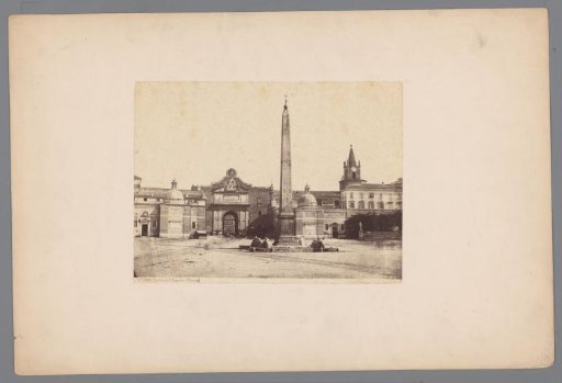 View of Porta del Popolo and the Flaminian Obelisk in Rome