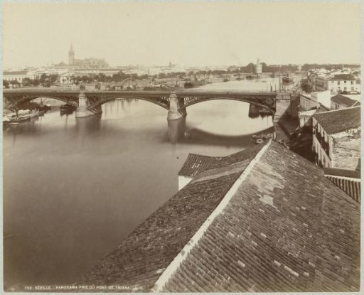 View of Seville and the Puente de Isabel II over the Guadalquivir