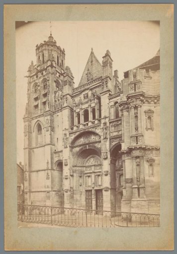 Front facade of the Collegiate Church of Saint-Gervais-Saint-Protais in Gisors